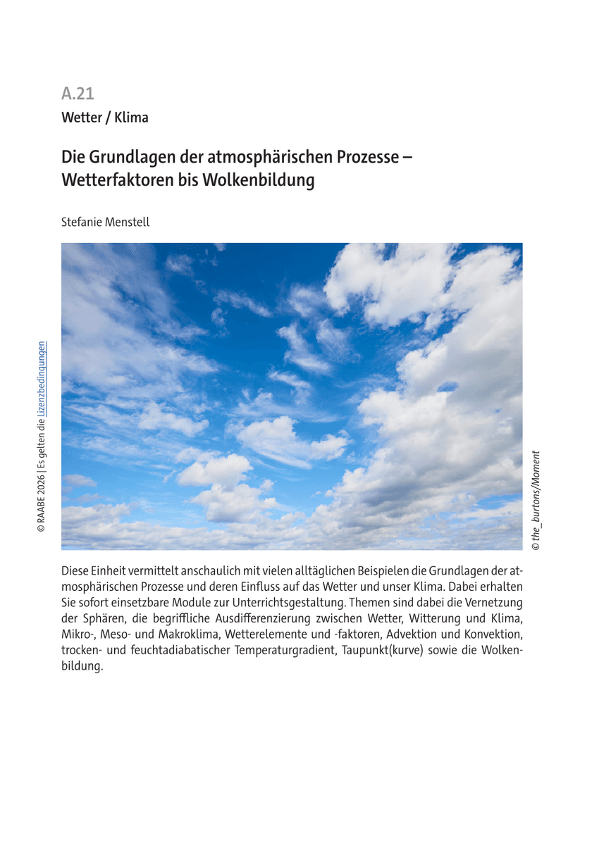 Die Grundlagen der atmosphärischen Prozesse Die Grundlagen der atmosphärischen Prozesse