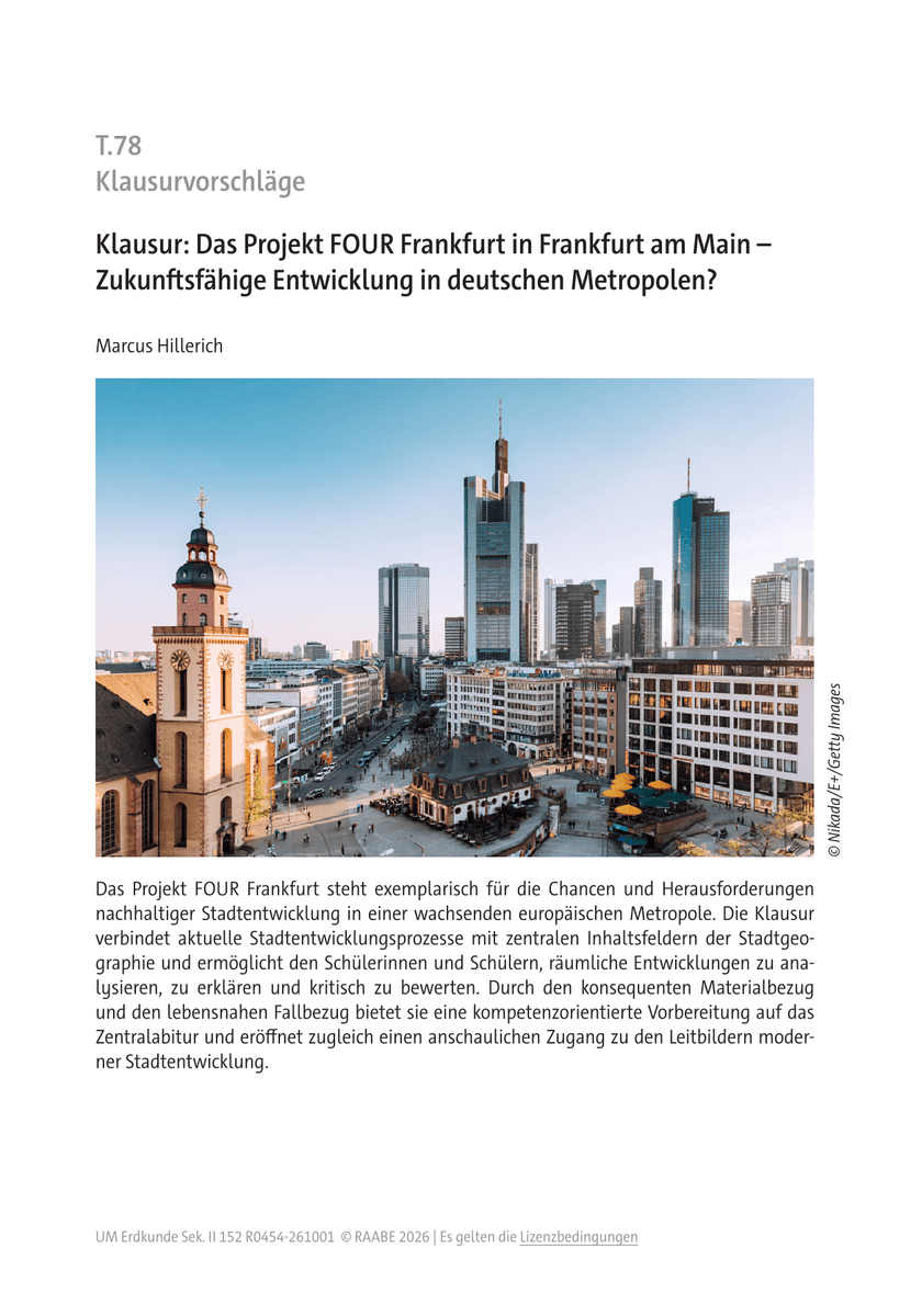 Klausur: Das Projekt FOUR Frankfurt in Frankfurt am Main Klausur: Das Projekt FOUR Frankfurt in Frankfurt am Main