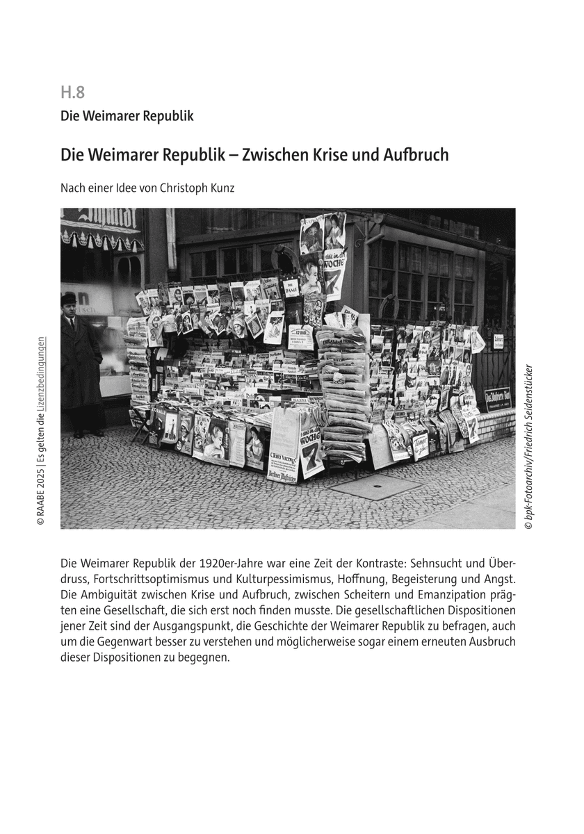 Die Weimarer Republik Die Weimarer Republik