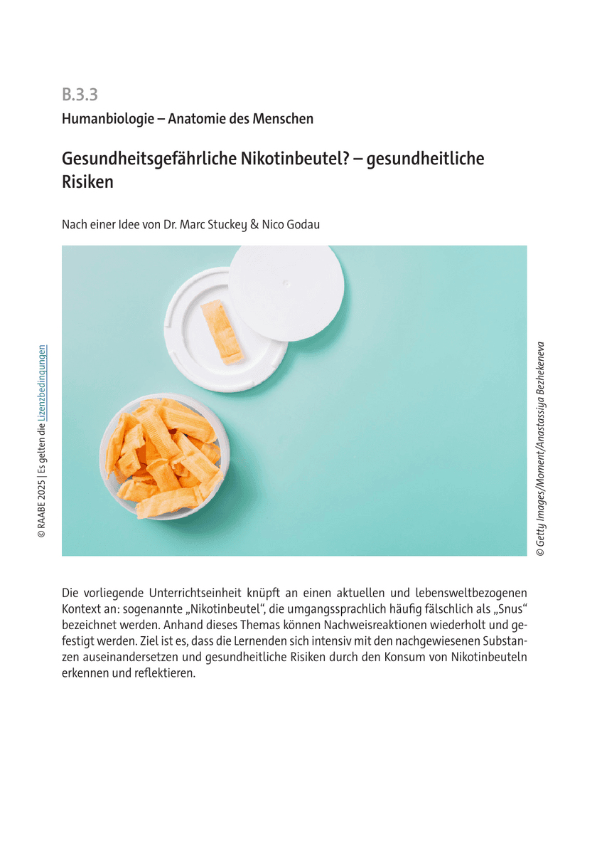 Gesundheitsgefahrliche Nikotinbeutel? Gesundheitsgefahrliche Nikotinbeutel?