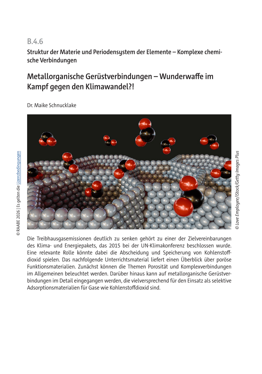 Metallorganische Gerüstverbindungen Metallorganische Gerüstverbindungen