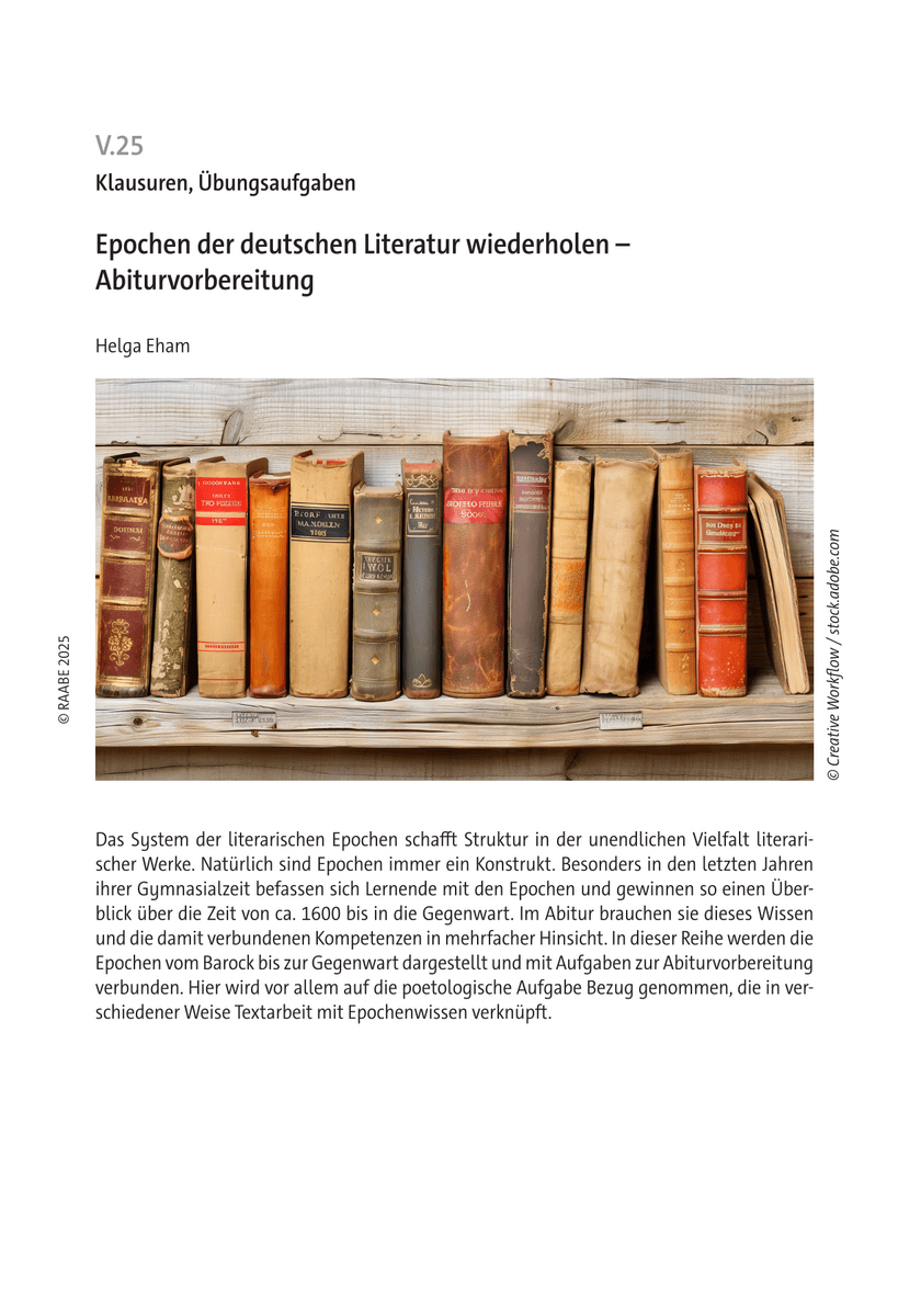 Epochen der deutschen Literatur wiederholen Epochen der deutschen Literatur wiederholen