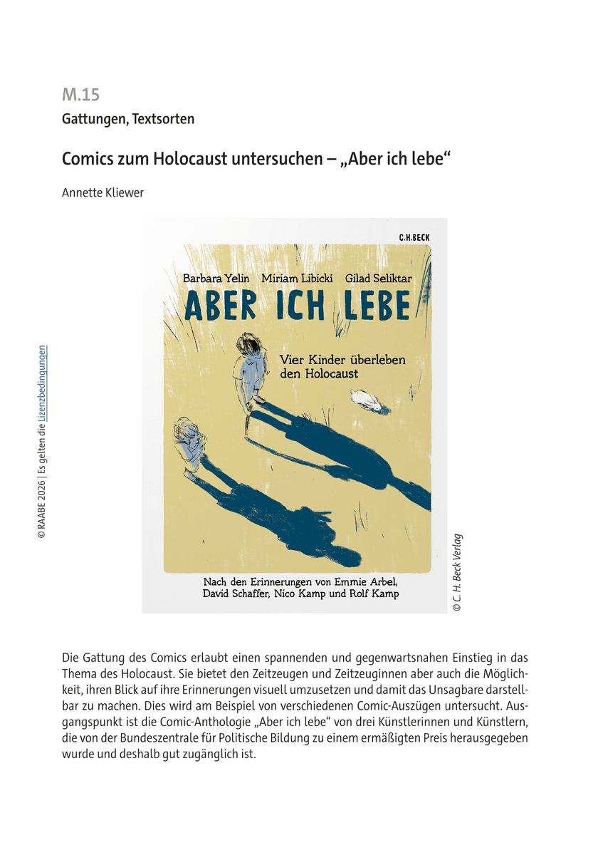 Comics zum Holocaust untersuchen Comics zum Holocaust untersuchen