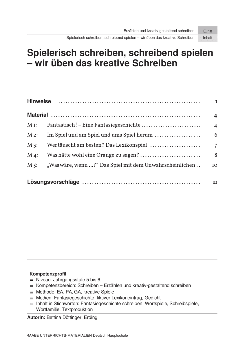 Spielerisch schreiben, schreibend spielen Spielerisch schreiben, schreibend spielen
