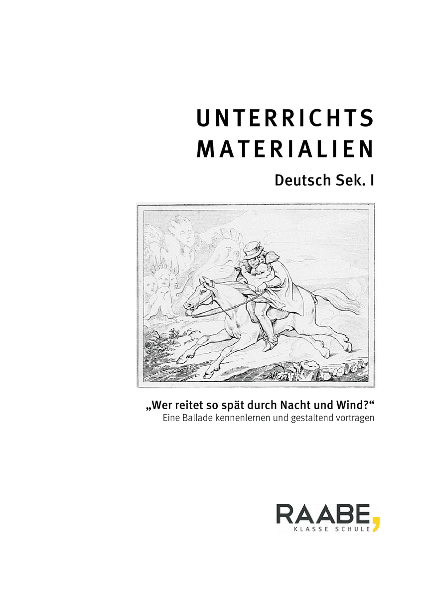 „Wer reitet so spät durch Nacht und Wind?“ „Wer reitet so spät durch Nacht und Wind?“