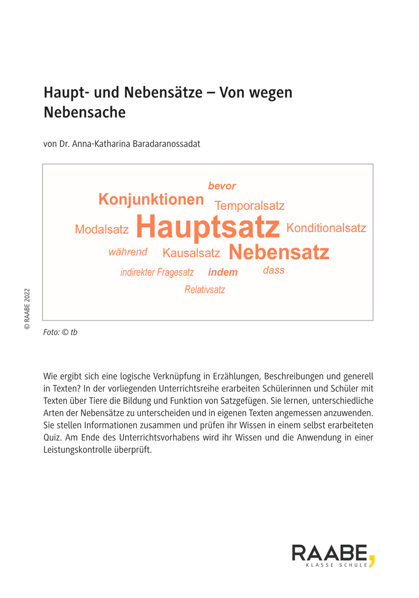 Haupt- und Nebensätze Haupt- und Nebensätze