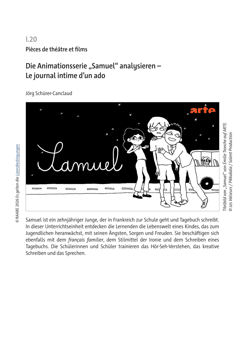 Die Animationsserie „Samuel“ analysieren Die Animationsserie „Samuel“ analysieren