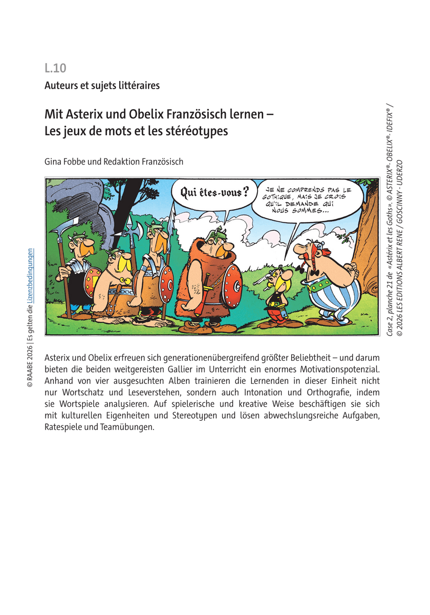 Mit Asterix und Obelix Französisch lernen Mit Asterix und Obelix Französisch lernen