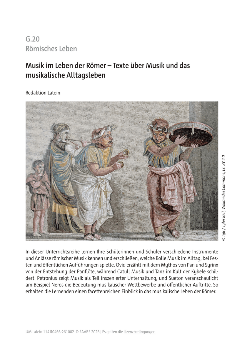 Musik im Leben der Römer Musik im Leben der Römer