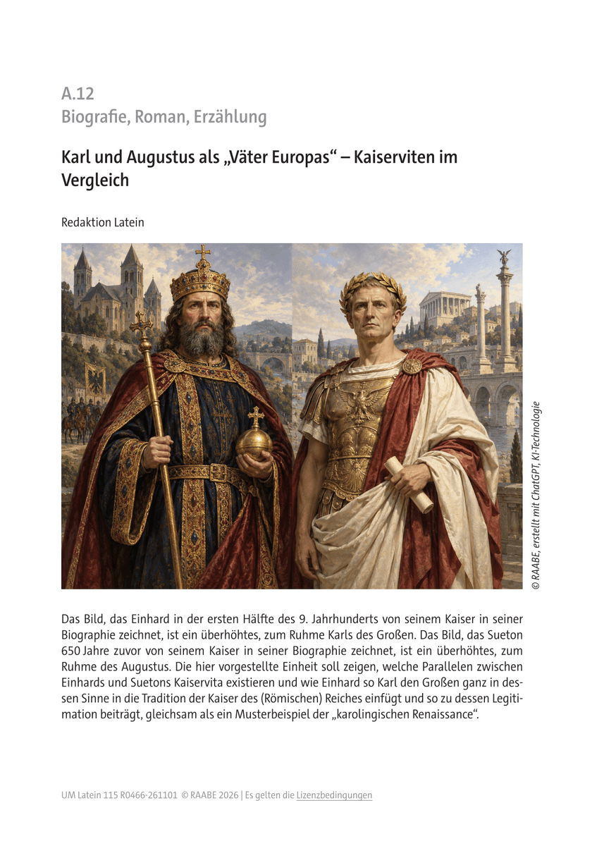 Karl und Augustus als "Väter Europas" Karl und Augustus als "Väter Europas"