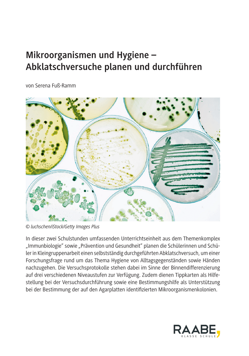 Mikroorganismen und Hygiene Mikroorganismen und Hygiene