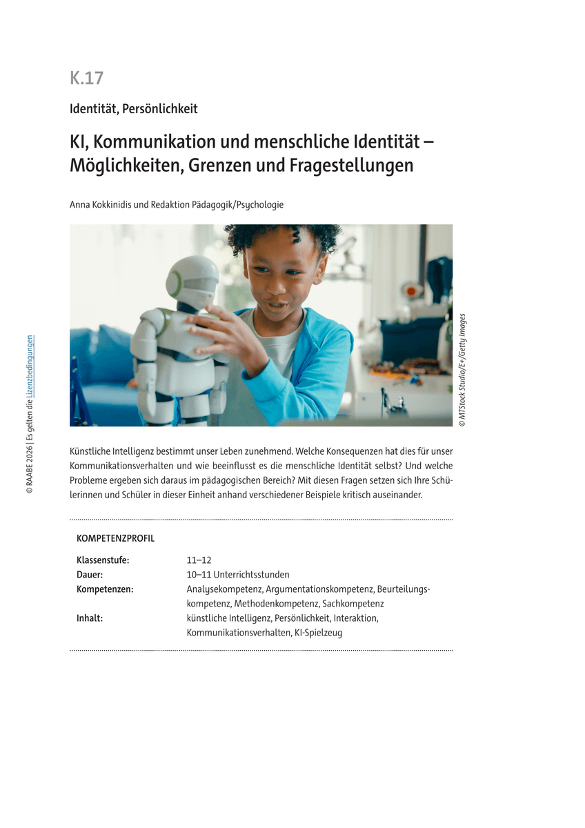KI, Kommunikation und menschliche Identität KI, Kommunikation und menschliche Identität