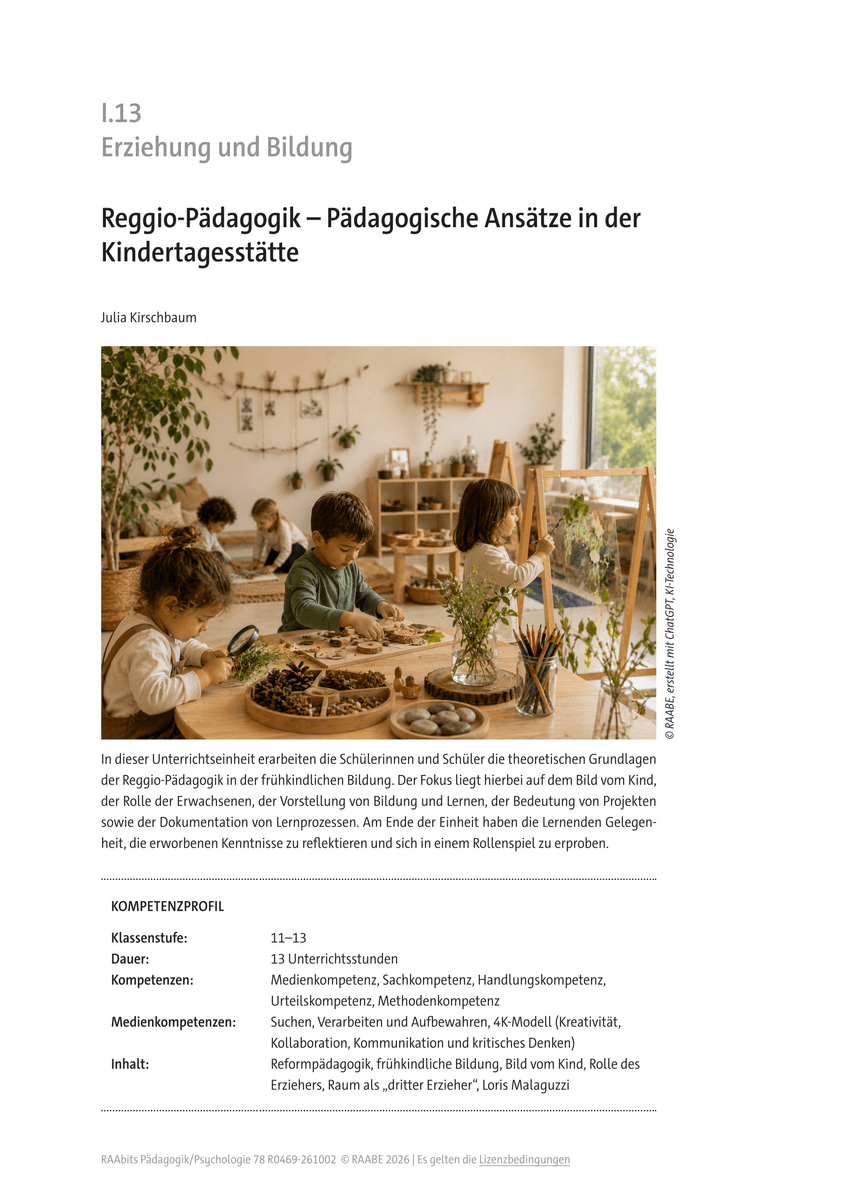 Reggio-Pädagogik Reggio-Pädagogik