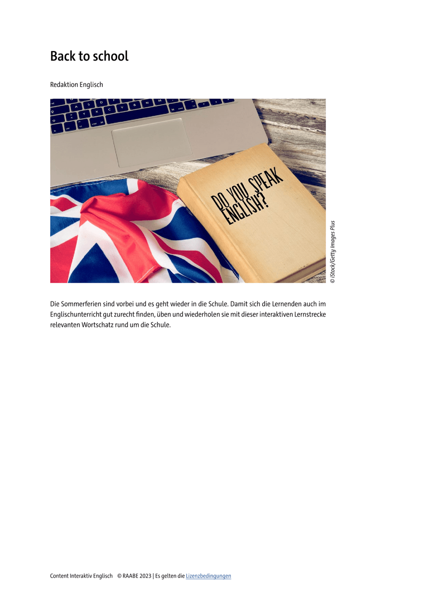 Back to school Back to school