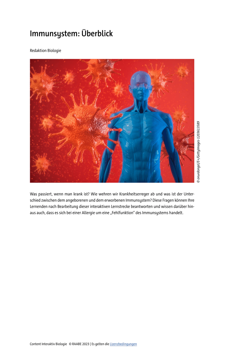 Lernen & Üben: Das Immunsystem Lernen & Üben: Das Immunsystem