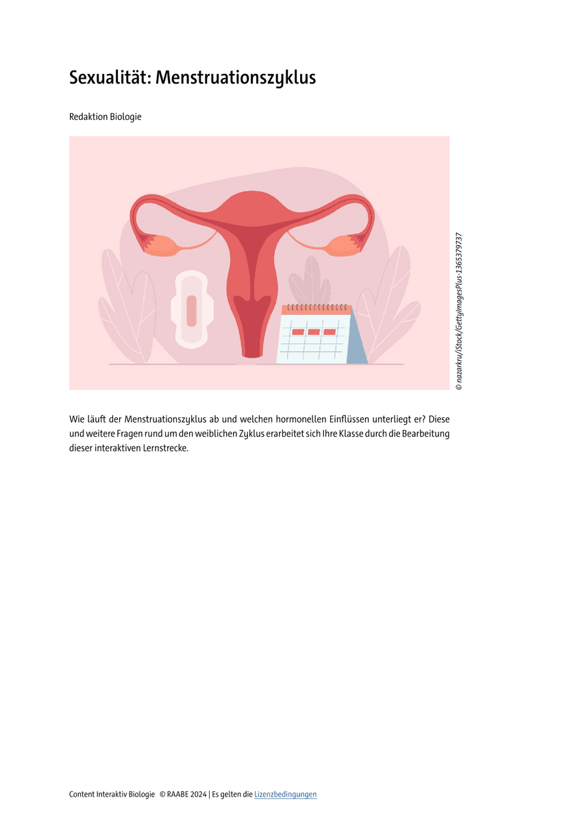 Lernen & Üben: Menstruationszyklus Lernen & Üben: Menstruationszyklus