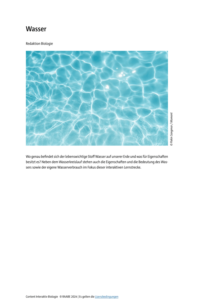 Lernen & Üben: Wasser Lernen & Üben: Wasser