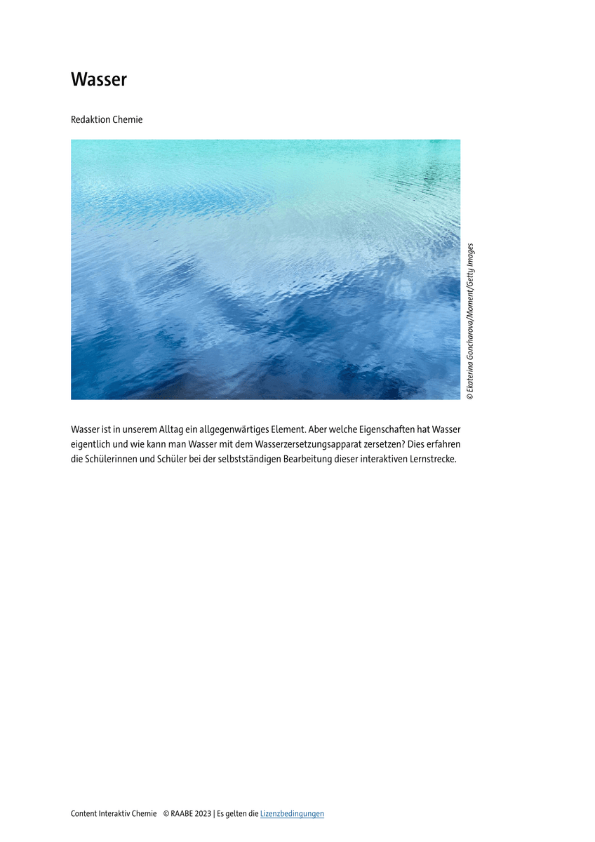 Lernen & Üben: Wasser Lernen & Üben: Wasser