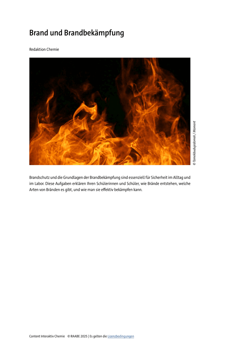 Lernen & Üben: Brand & Brandbekämpfung Lernen & Üben: Brand & Brandbekämpfung