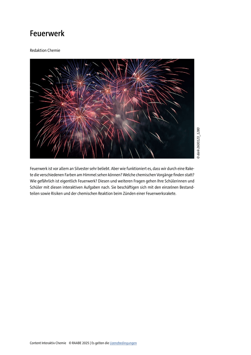 Lernen & Üben: Feuerwerk Lernen & Üben: Feuerwerk