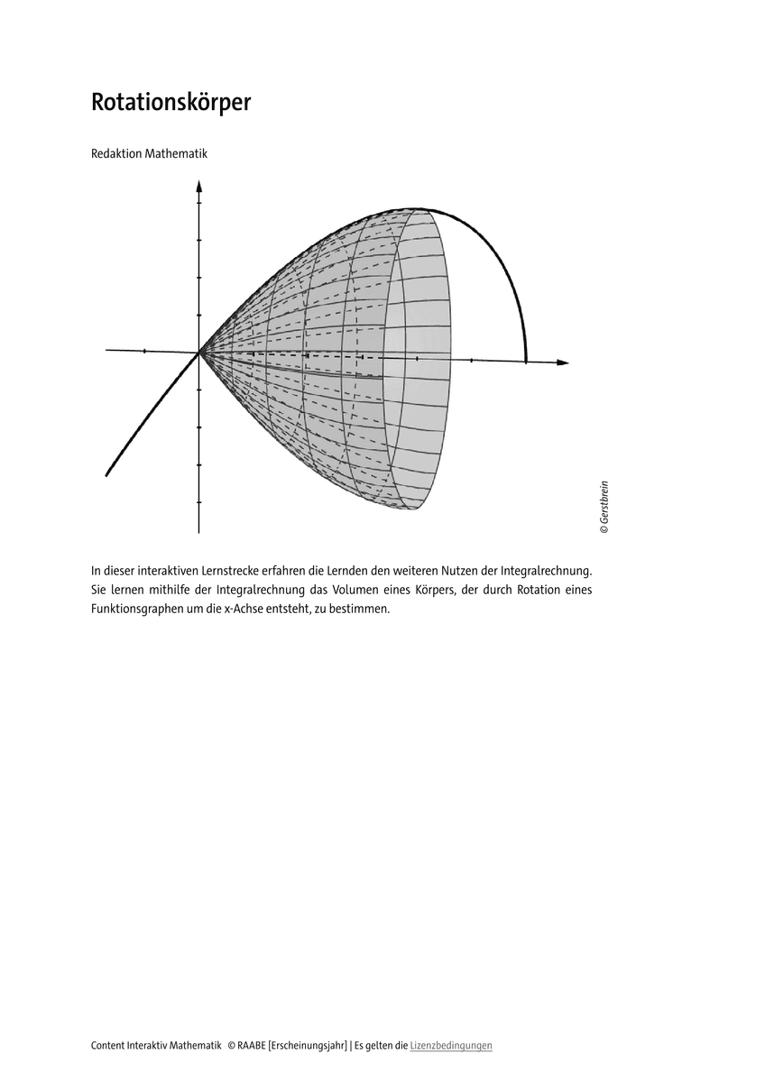 Üben: Rotationskörper Üben: Rotationskörper