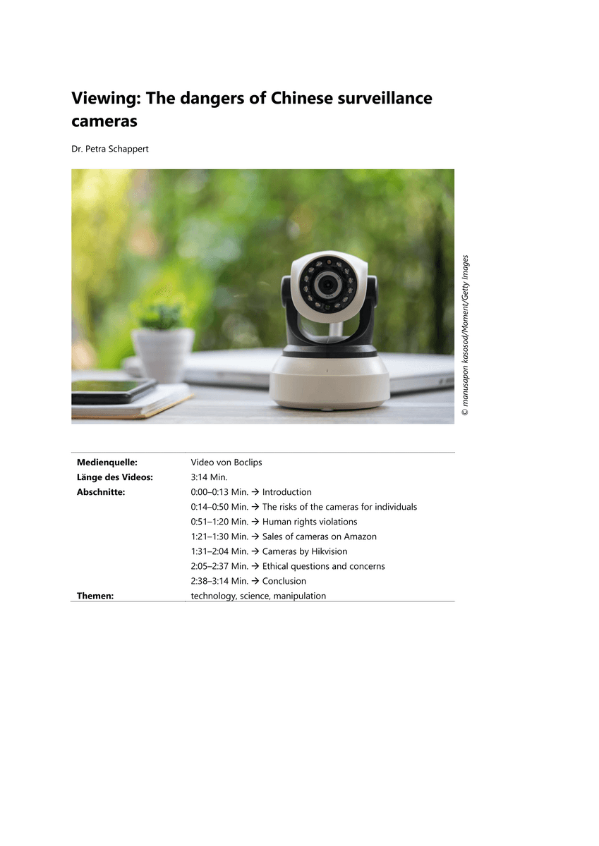 Viewing: The dangers of Chinese surveillance cameras Viewing: The dangers of Chinese surveillance cameras