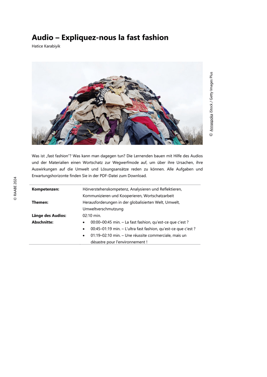 Audio – Expliquez-nous la fast fashion Audio – Expliquez-nous la fast fashion