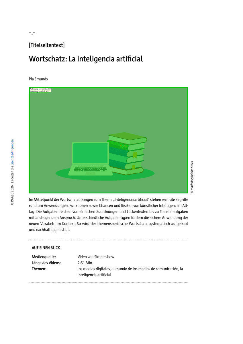 Wortschatz: La inteligencia artificial Wortschatz: La inteligencia artificial