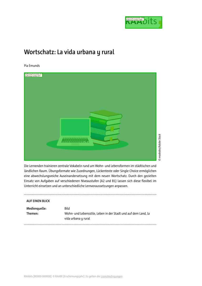 Wortschatz: La vida urbana y rural Wortschatz: La vida urbana y rural