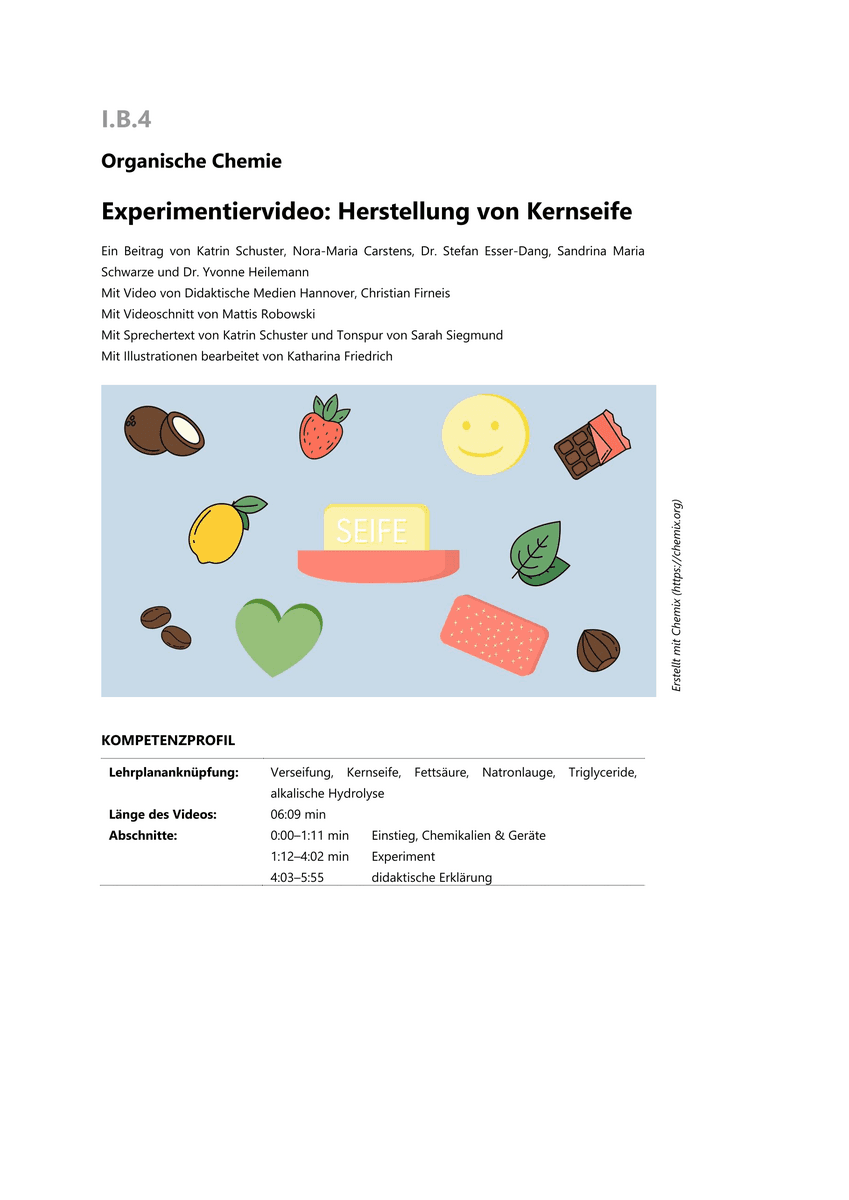 Experimentiervideo: Herstellung von Kernseife Experimentiervideo: Herstellung von Kernseife