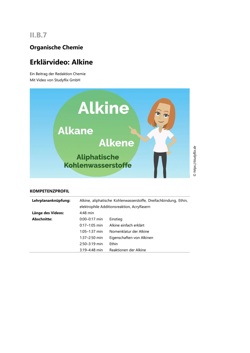 Lernen & Üben: Alkine Lernen & Üben: Alkine