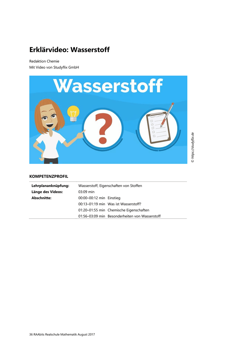 Lernen & Üben: Wasserstoff Lernen & Üben: Wasserstoff