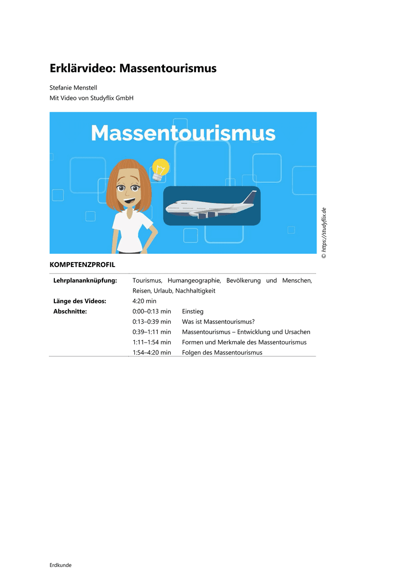 Lernen & Üben: Massentourismus Lernen & Üben: Massentourismus