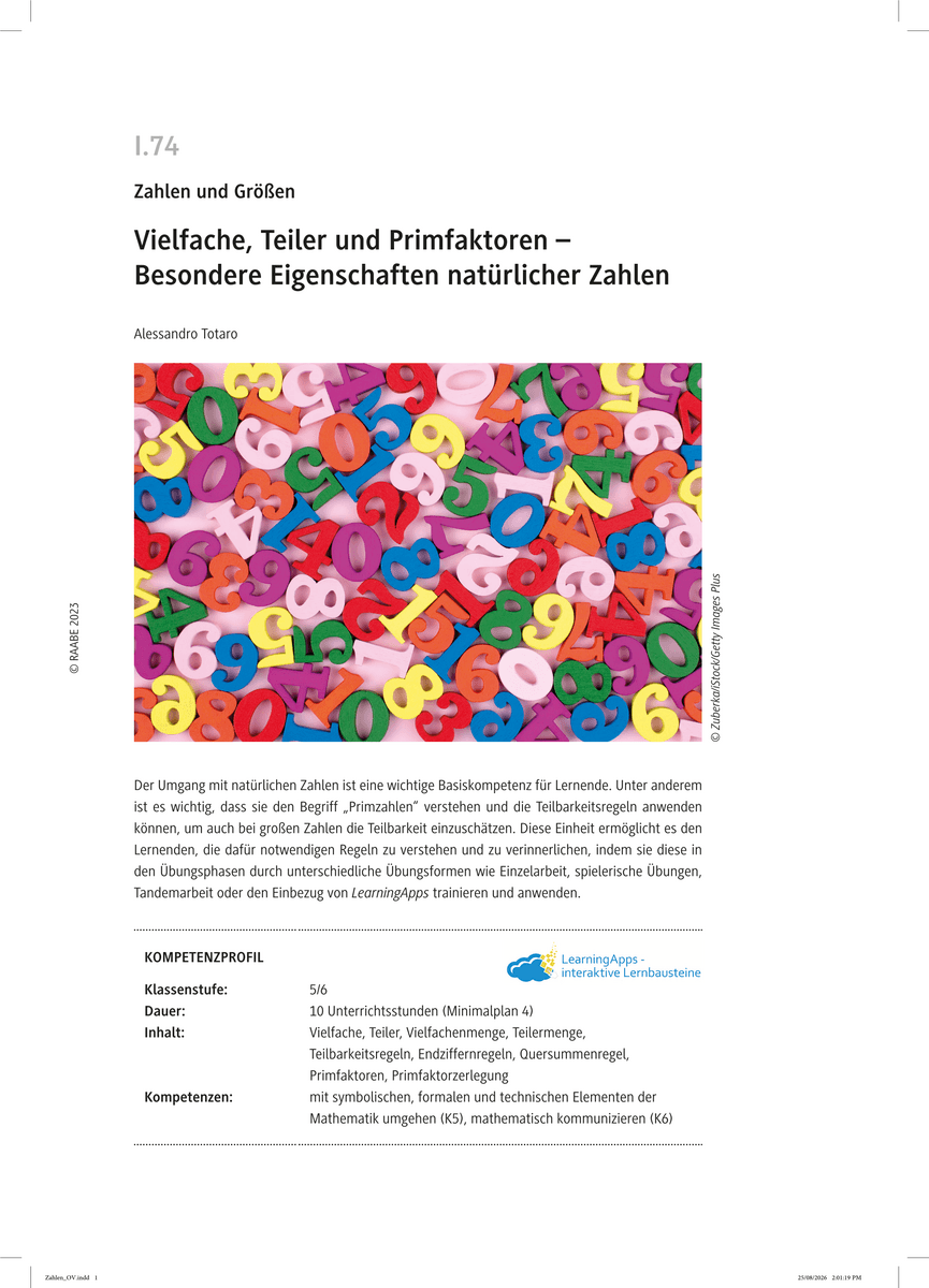 Vielfache, Teiler und Primfaktoren Vielfache, Teiler und Primfaktoren
