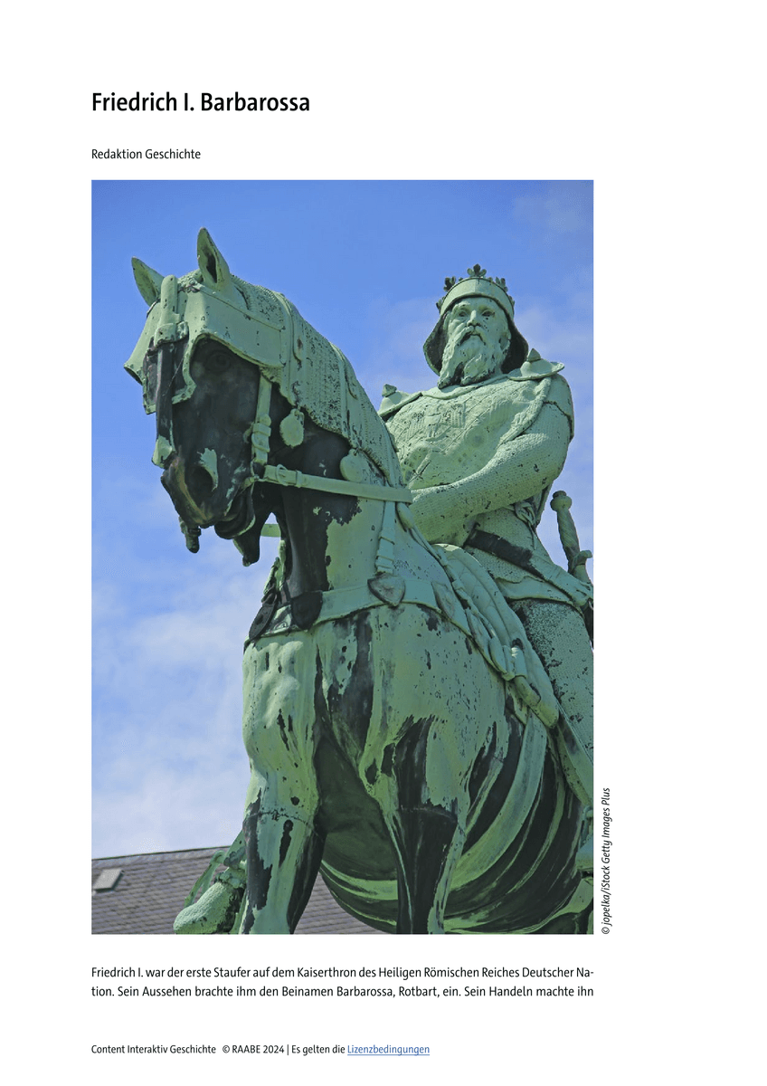 Lernen & Üben: Friedrich I. Barbarossa Lernen & Üben: Friedrich I. Barbarossa