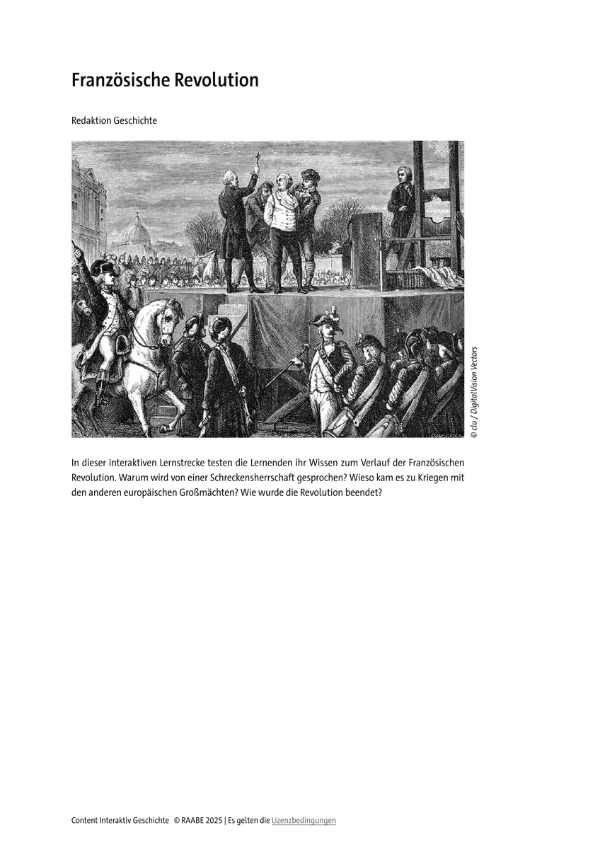 Lernen & Üben: Französische Revolution Teil II Lernen & Üben: Französische Revolution Teil II