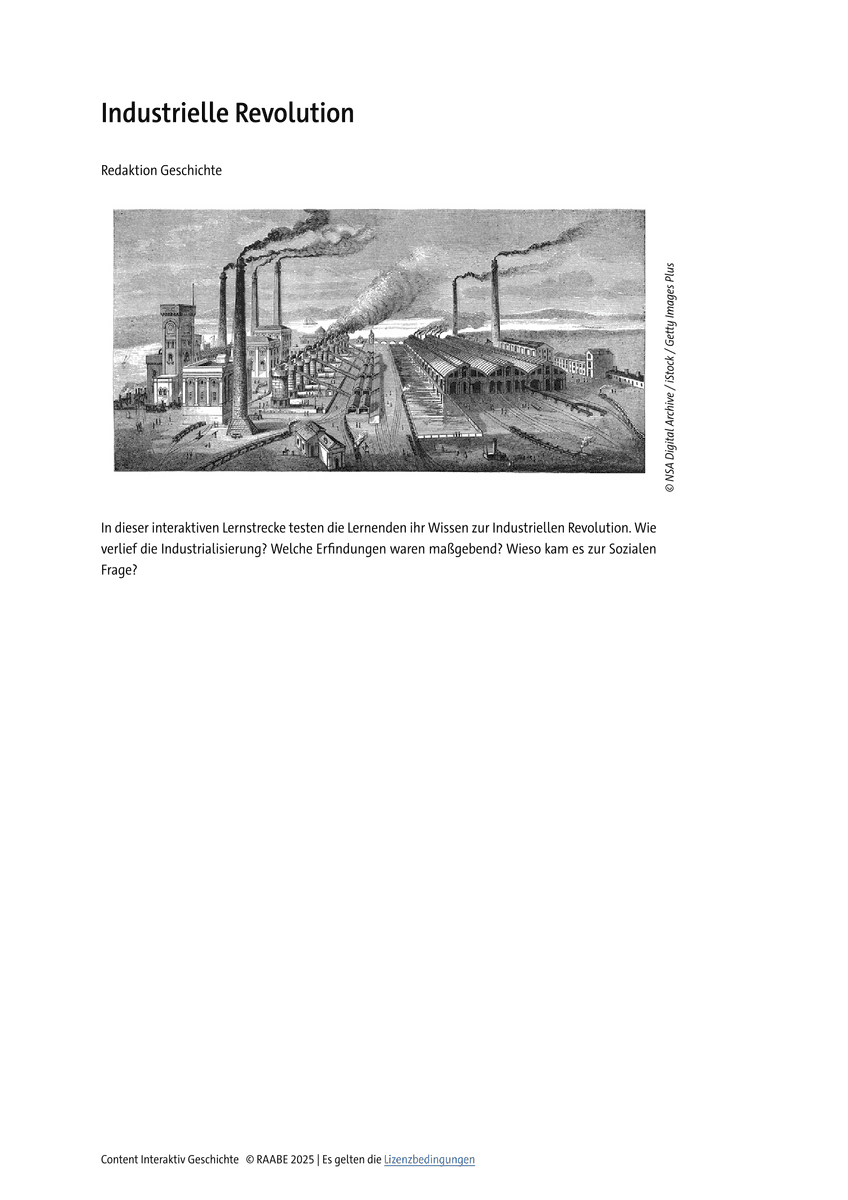 Lernen & Üben: Industrielle Revolution Lernen & Üben: Industrielle Revolution