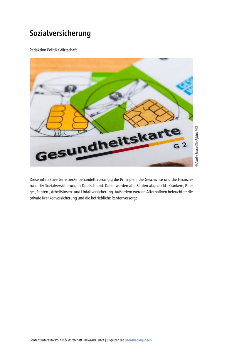 Lernen & Üben: Sozialversicherung Lernen & Üben: Sozialversicherung