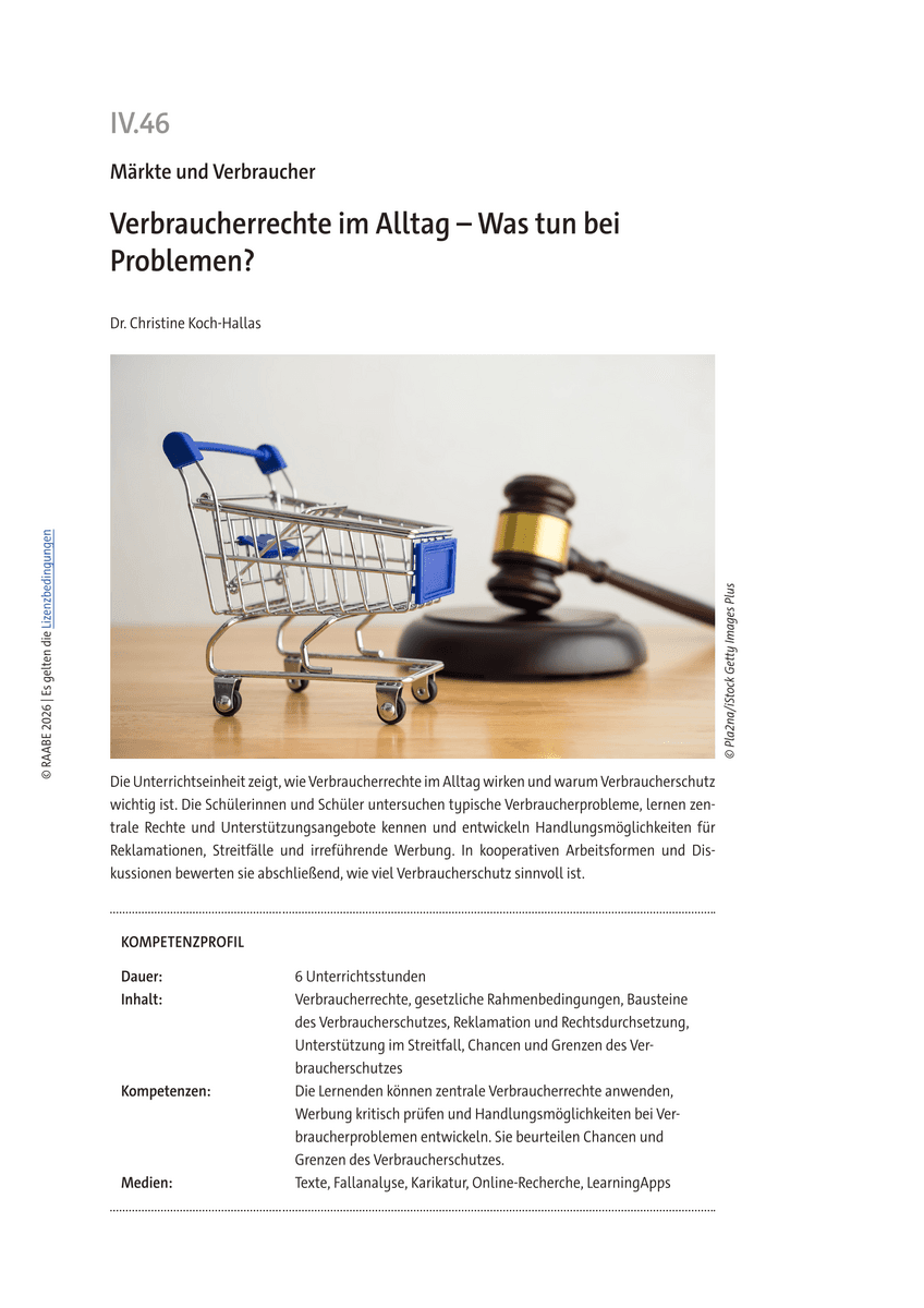 Verbraucherrechte im Alltag Verbraucherrechte im Alltag