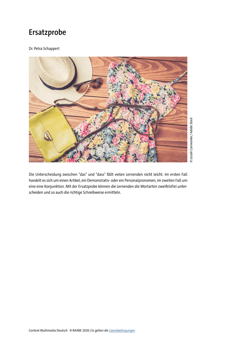 Ersatzprobe Ersatzprobe