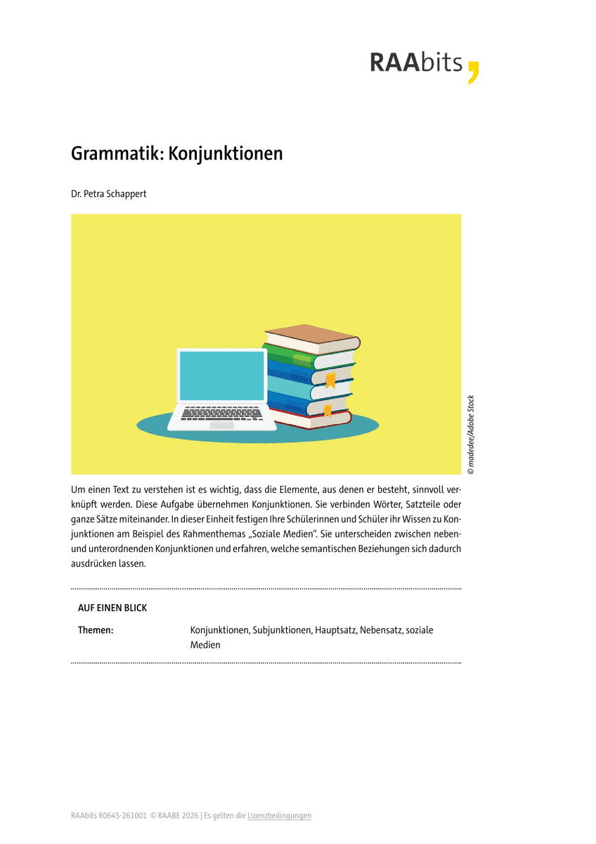Grammatik: Konjunktionen Grammatik: Konjunktionen