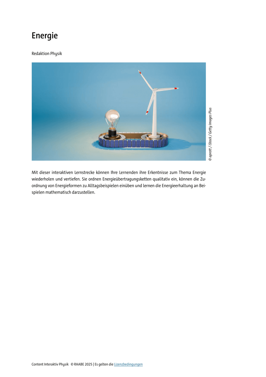 Üben: Energie Üben: Energie