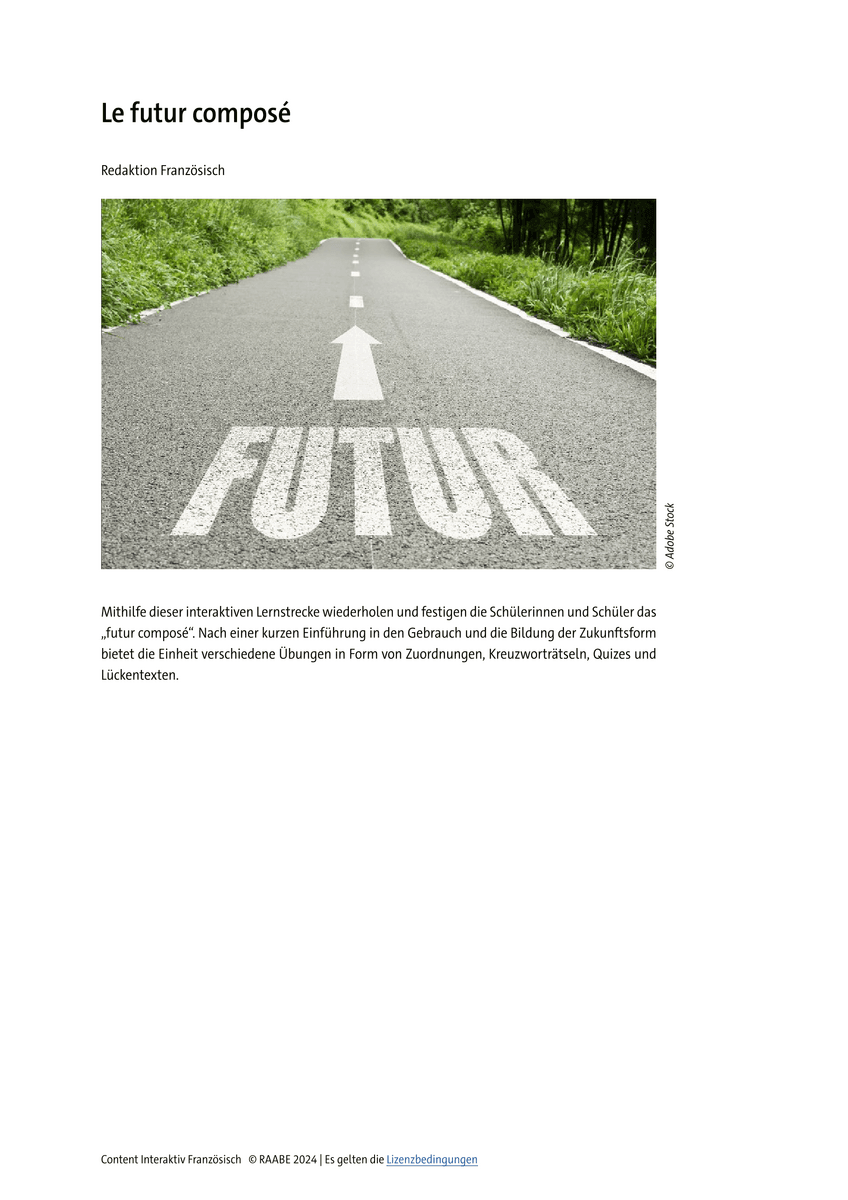 Le futur composé Le futur composé