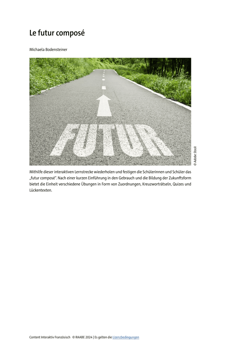 Le futur composé Le futur composé