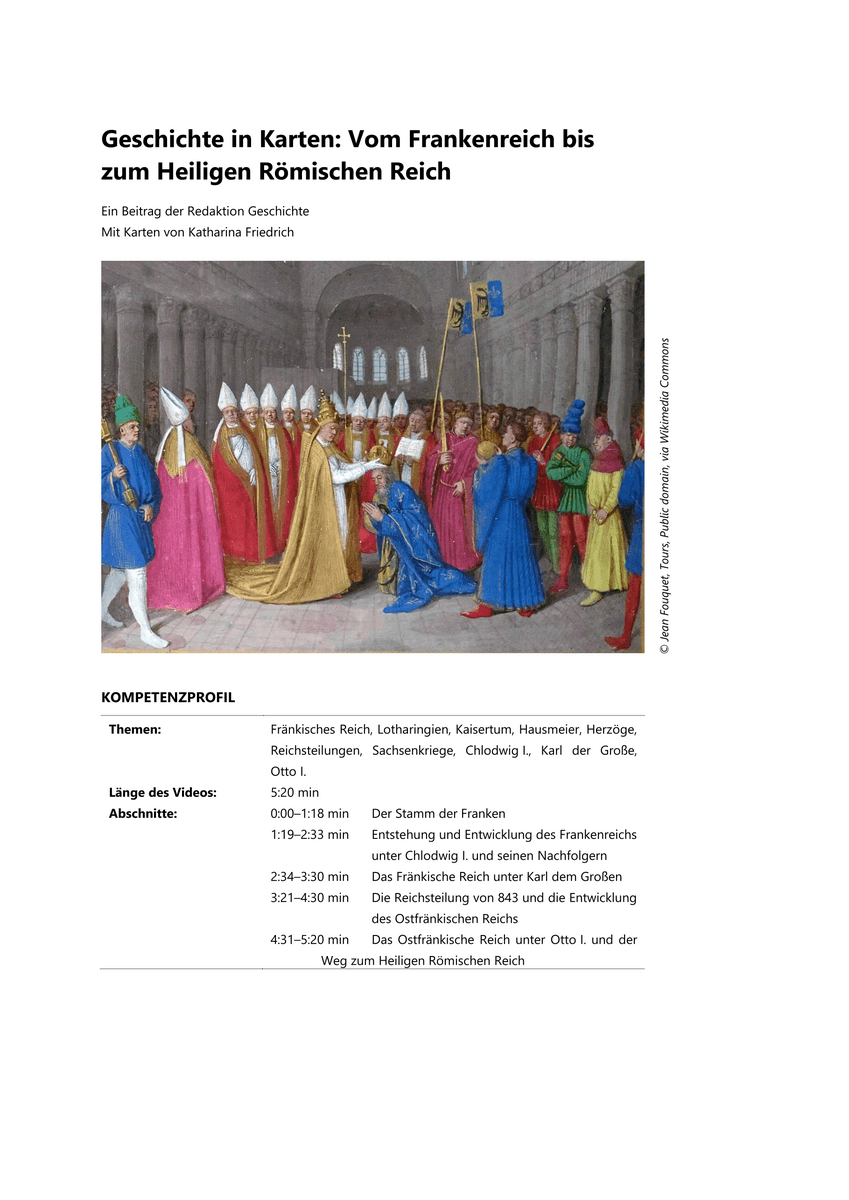 Geschichte in Karten: Vom Frankenreich bis zum Heiligen Römischen Reich Geschichte in Karten: Vom Frankenreich bis zum Heiligen Römischen Reich