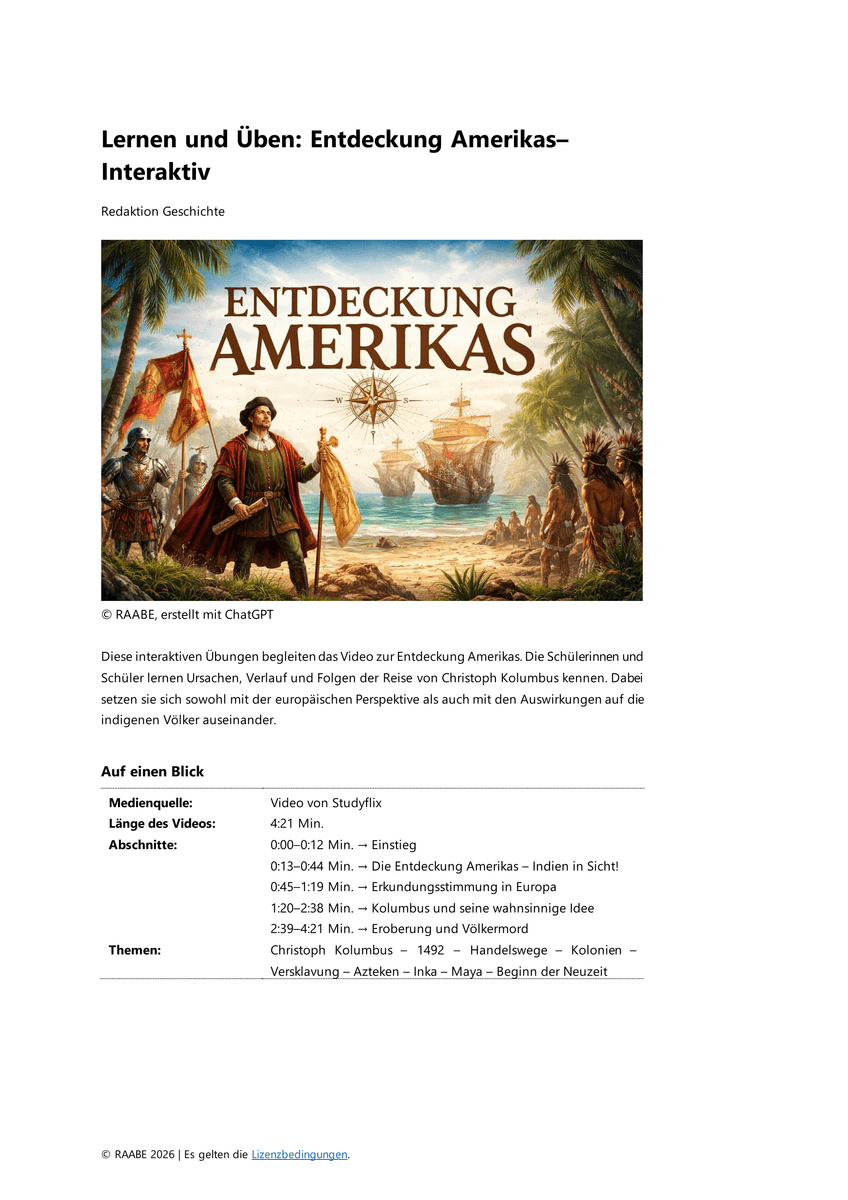 Einfach erklärt: Entdeckung Amerikas Einfach erklärt: Entdeckung Amerikas