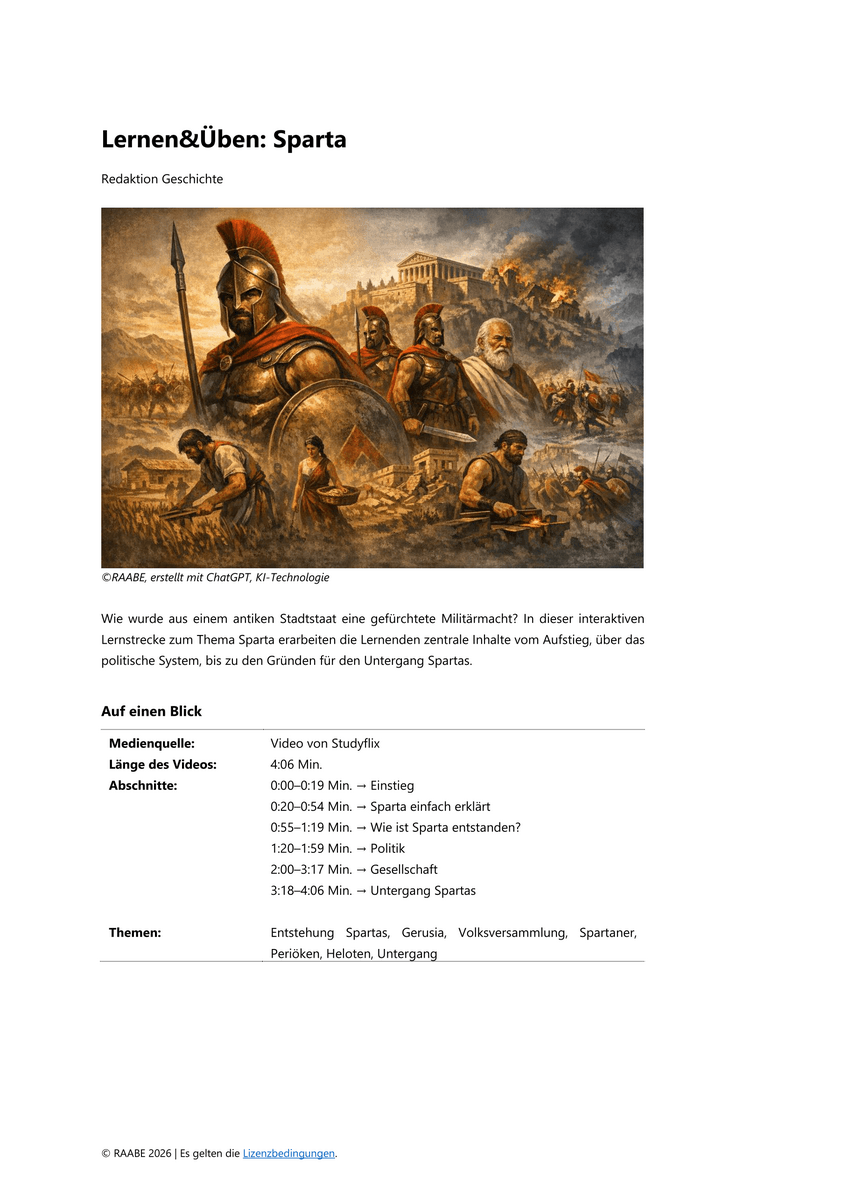 Einfach erklärt: Sparta Einfach erklärt: Sparta