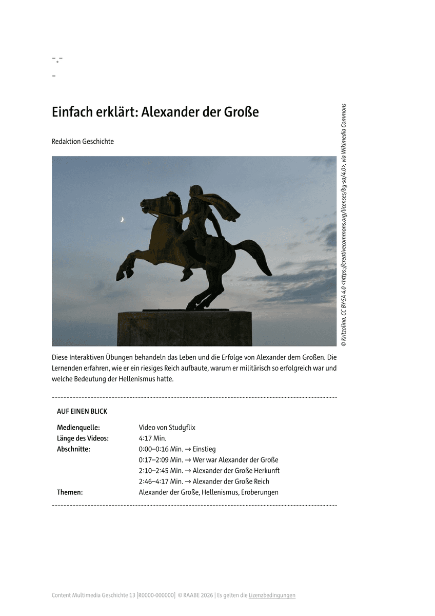 Einfach erklärt: Alexander der Große Einfach erklärt: Alexander der Große