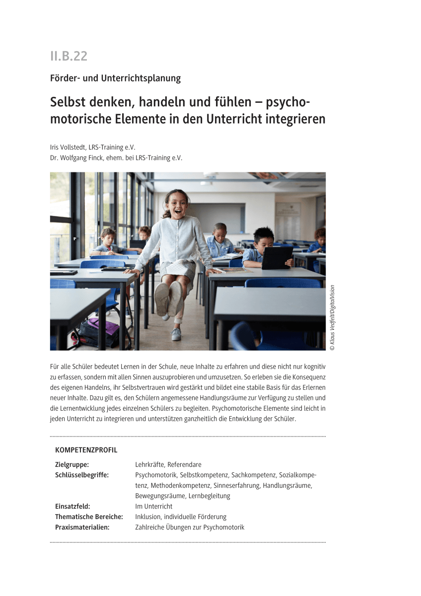 Selbst denken, handeln und fühlen Selbst denken, handeln und fühlen