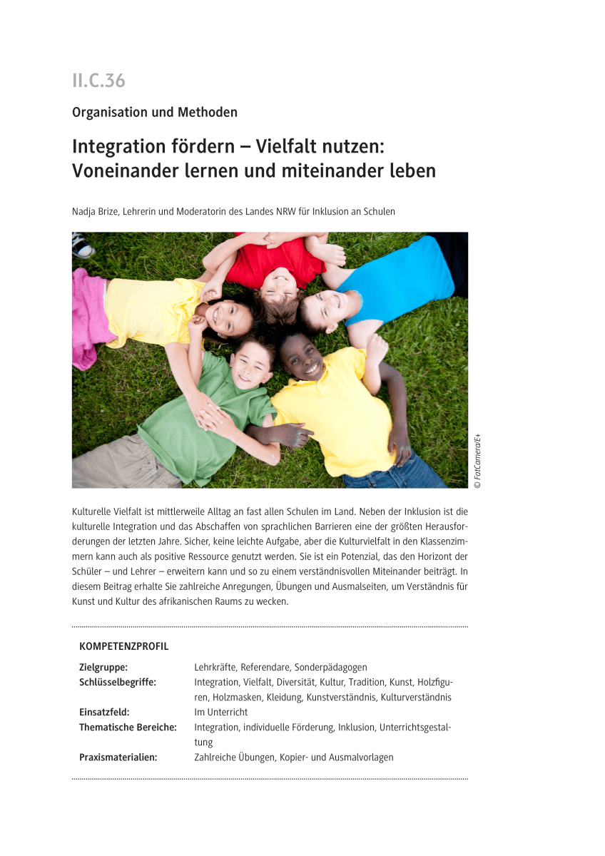 Integration fördern - Vielfalt nutzen: Integration fördern - Vielfalt nutzen: